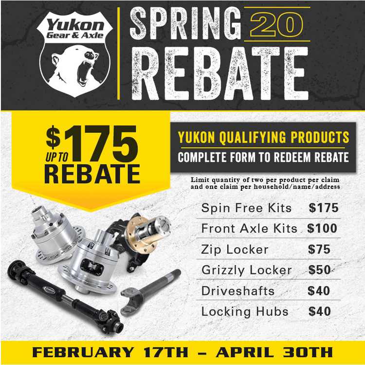 Yukon Spring Rebate 2020