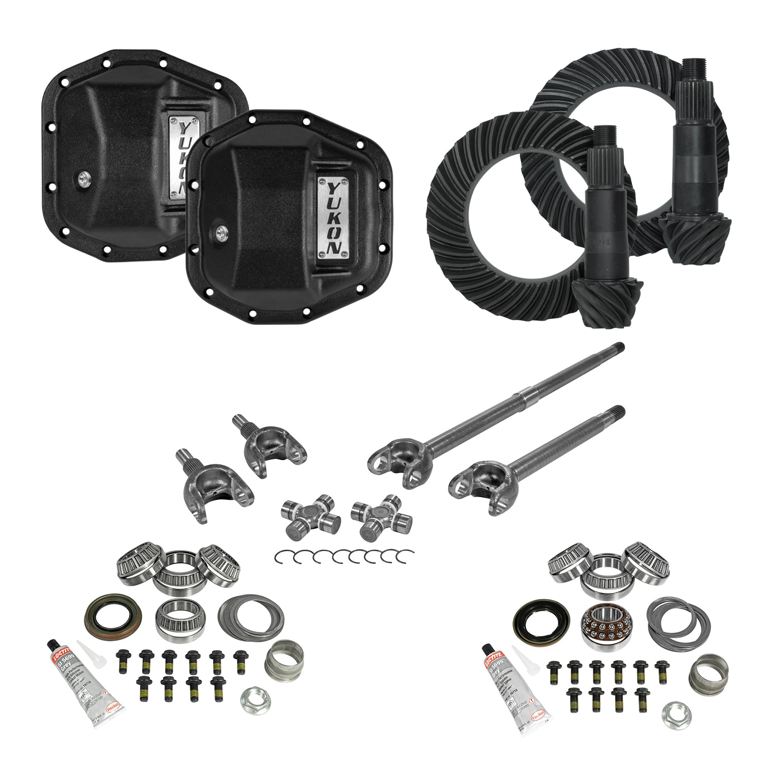 Yukon Stage 3 Jeep JL/JT Re-Gear Kit w/Covers, Front Axles, Dana 44, 4