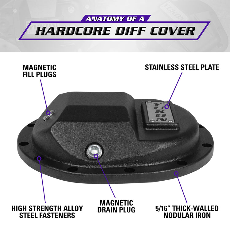 Yukon Hardcore Differential Cover for GM 9.5" & 9.76" Rear Differentials