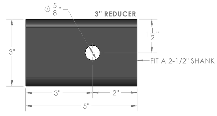 BulletProof Hitches 3" to 2.5" Reducer Sleeve