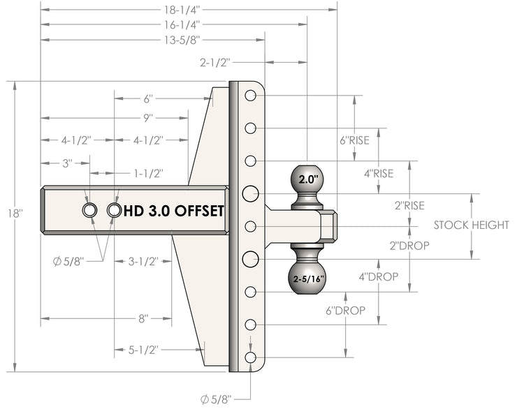 BulletProof 3.0" Heavy Duty 4" & 6" Offset Hitch