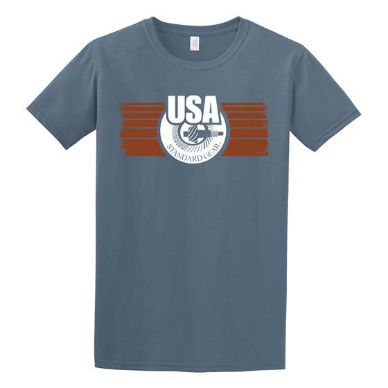 USA Standard Gear Softstyle Tee - Indigo Blue – Vintage Logo, Extra Large