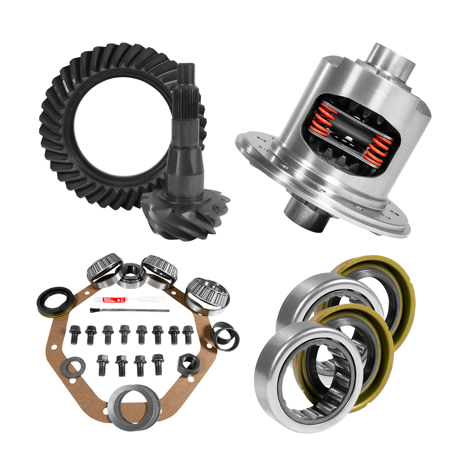 9.25" CHY 3.21 Rear Ring & Pinion, Install Kit, 31spl Posi, 1.7" Axle Bearings