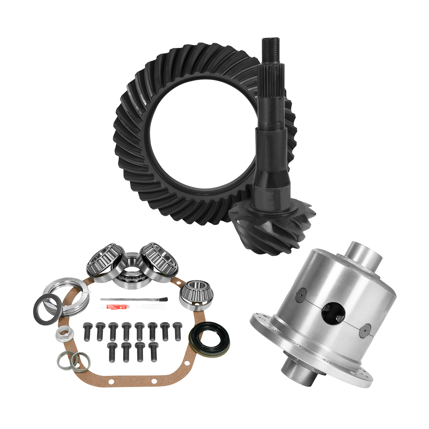 10.5" Ford 4.11 Rear Ring & Pinion, Install Kit, 35 Spline Posi