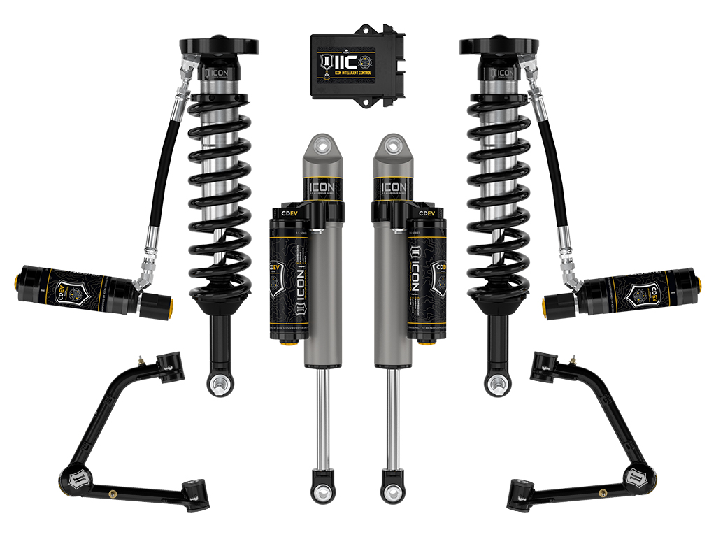 ICON 2023-2024 GMC Canyon AT4, Denali, & Elevation/Chevrolet Colorado Trail Boss, 1.75-2.5" Lift, Stage 6 Suspension System, Tubular