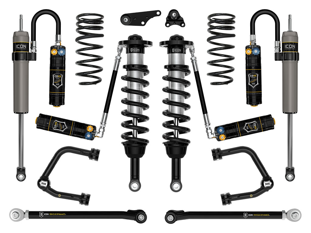 ICON 2024-2025 Toyota Tacoma 1.25-3" Lift, Stage 9 Suspension System, Tubular, Triple Rate Rear Springs