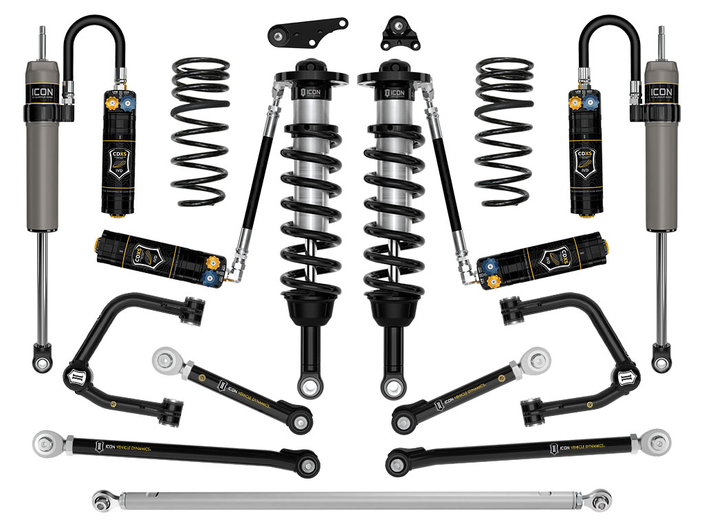ICON 2024-2025 Toyota Tacoma 1.25-3" Lift, Stage 12 Suspension System, Tubular