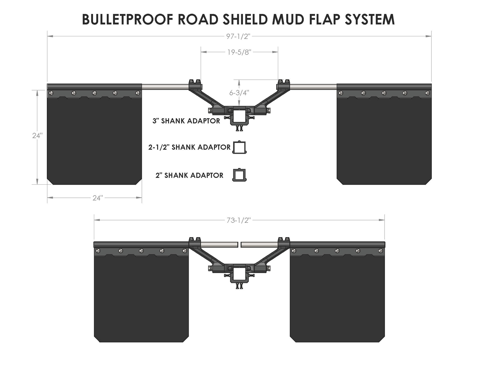 BulletProof Road Shield Mud Flap System