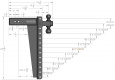BulletProof 3.0" Heavy Duty 20" Drop/Rise Hitch