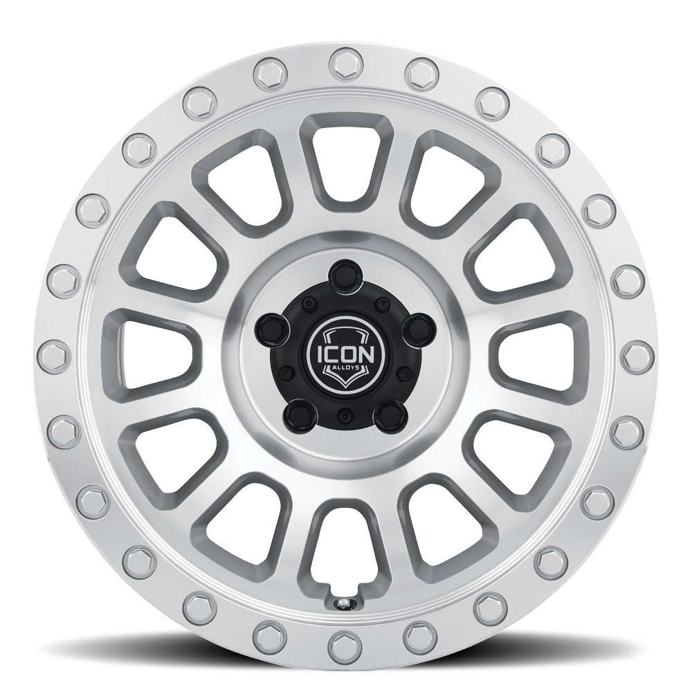 ICON Alloys Hulse, Silver Machined, 18 x 9 / 8 x 180, 12mm Offset, 5.5" BS