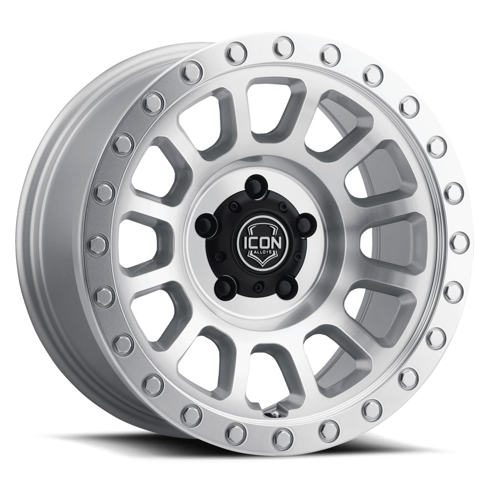 ICON Alloys Hulse, Silver Machined, 18 x 9 / 6 x 5.5, 25mm Offset, 6" BS