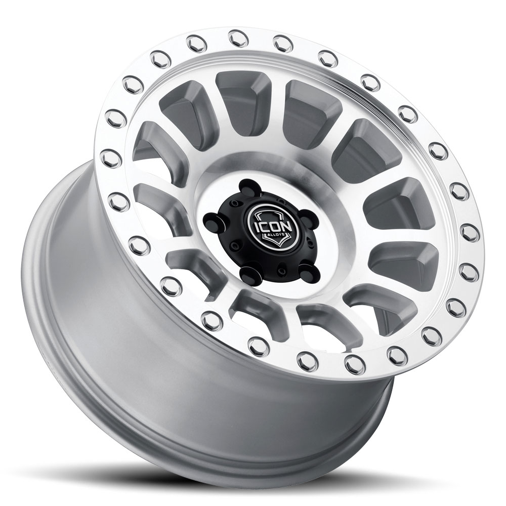 ICON Alloys Hulse, Silver Machined, 18 x 9 / 6 x 5.5, 25mm Offset, 6" BS