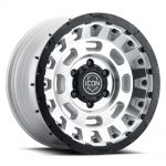 ICON Alloys Hammer Pro, Silver Machined, 17 x 8.5 / 5 x 5, -6mm Offset, 4.5" BS