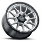 ICON Alloys Cajon, Silver Machined w/ Gloss Black Lip, 20 x 9 / 8 x 6.5, 12mm Offset, 5.5" BS