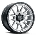 ICON Alloys Cajon, Silver Machined w/ Gloss Black Lip, 20 x 9 / 6 x 5.5, 16mm Offset, 5.625" BS