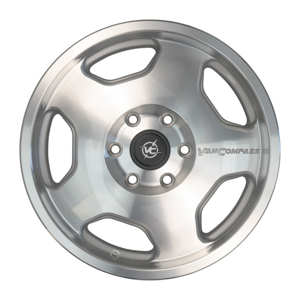 Van Compass Chunk Wheel, Silver Machined, 17X8, 30Mm Offset, 6X130 Bc - Sprinter 2500, 07-Up