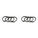Yukon Full Circle Snap Rings (4) for Dana 60 733X U-Joint with Aftermarket Axle