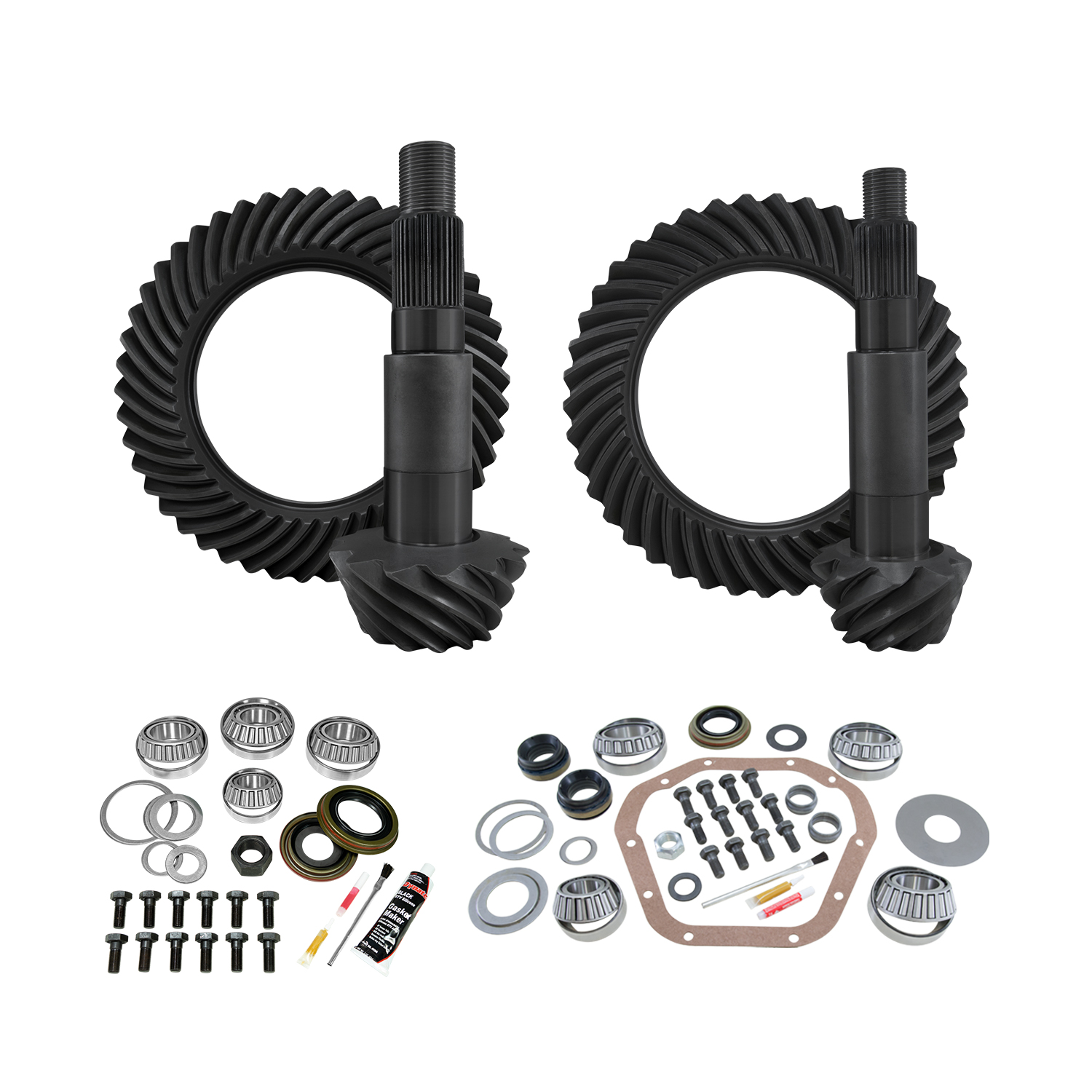 Yukon Re-Gear & Install Kit, D60 reverse/thick front, D80 rear, Ford F350, 5.13 