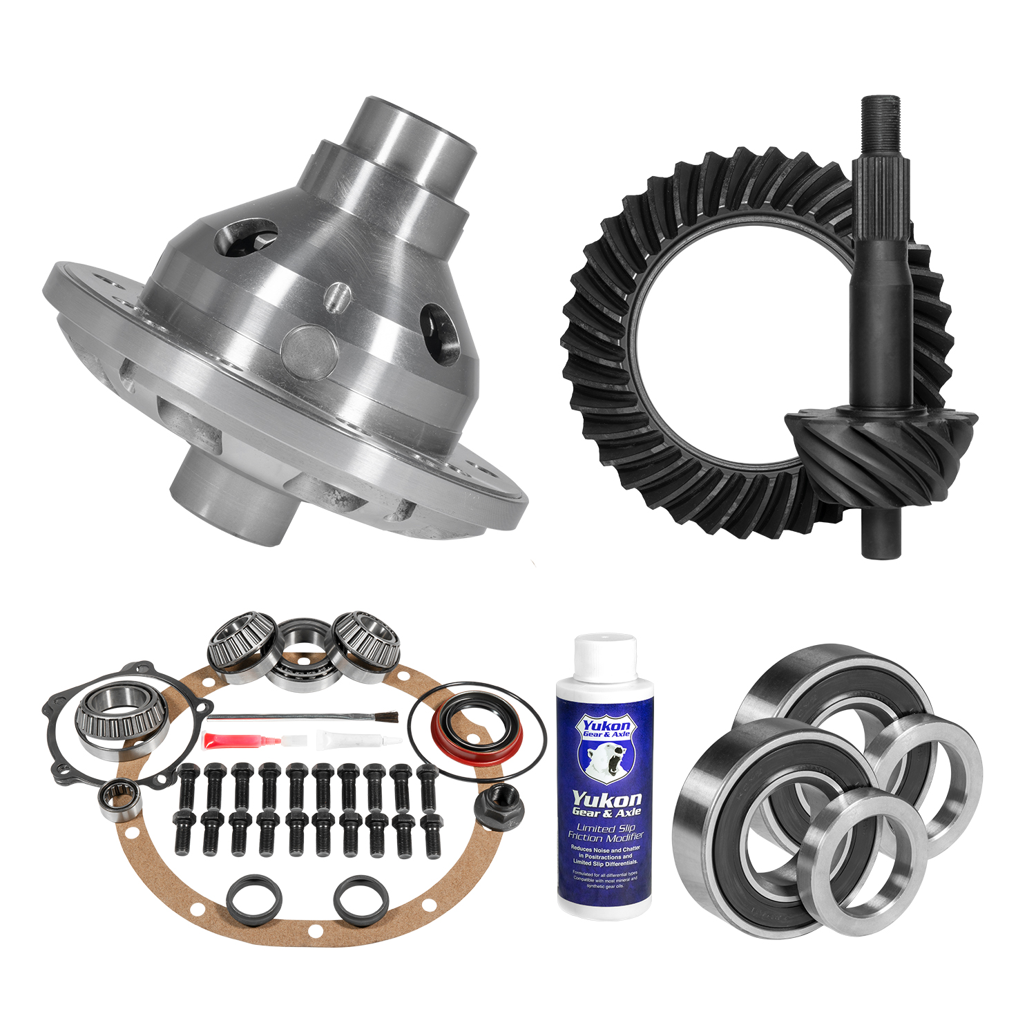 Yukon Muscle Car Limited Slip & Re-Gear Kit for Ford 8”, 25 spline, 4.11 ratio