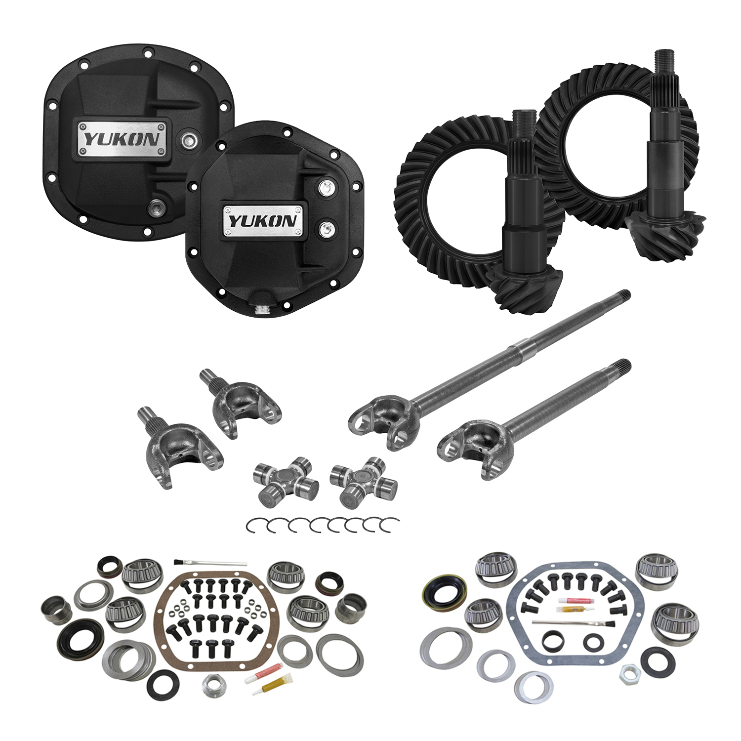 Yukon Stage 3 Jeep JK Re-Gear Kit w/Covers, Front Axles, Dana 30/44, 4.56 Ratio