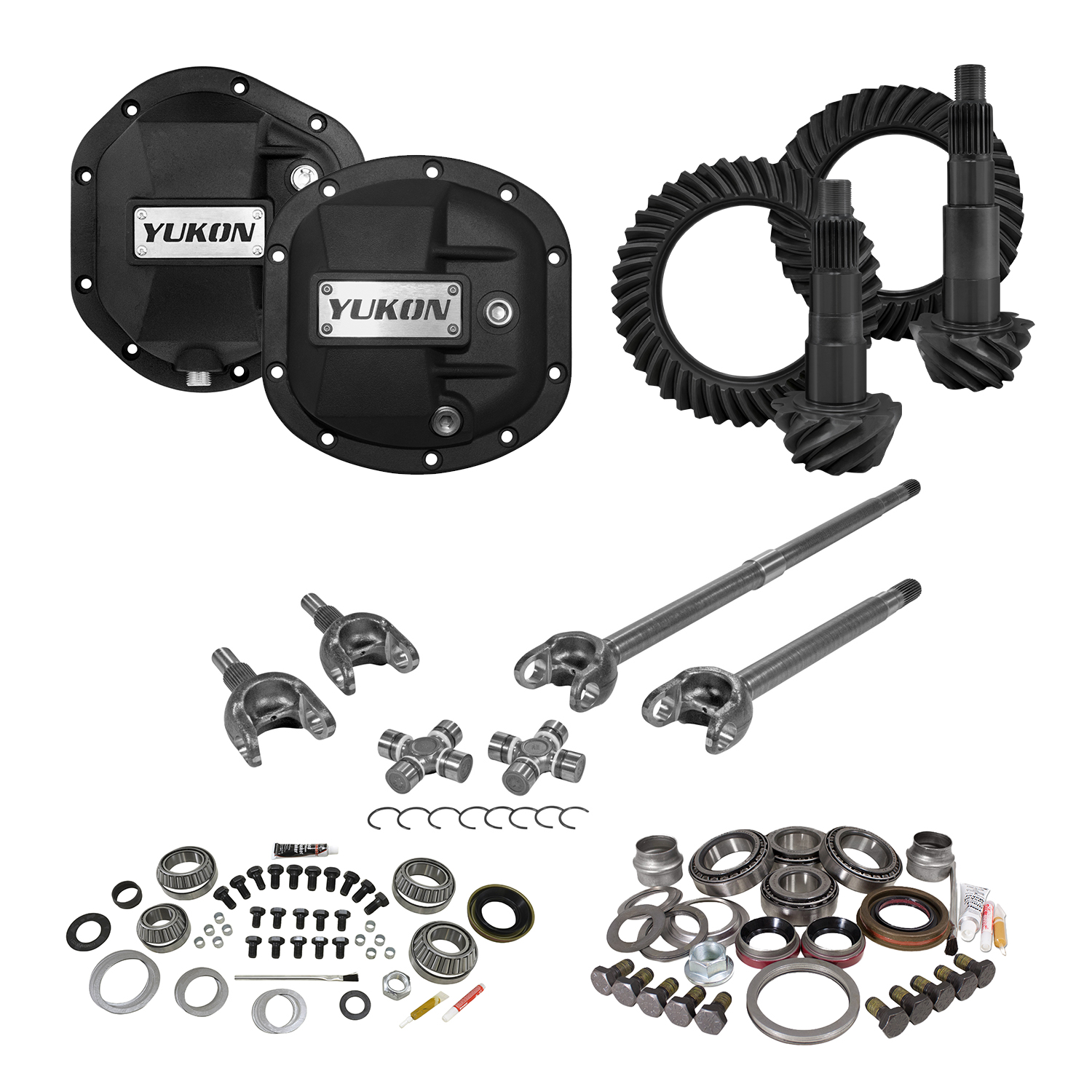 Yukon Stage 3 Jeep JK Re-Gear Kit w/Covers, Front Axles, Dana 30/44, 4.11 Ratio